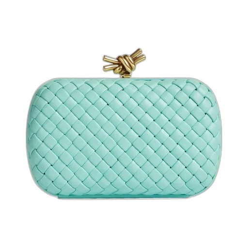 Knot Intrecciato Leather Clutch Bag