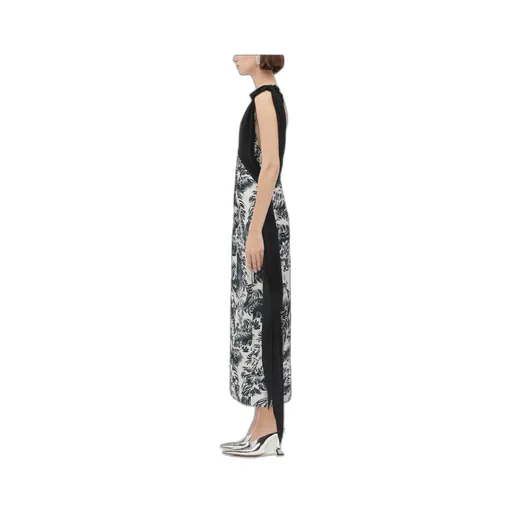 V-Neck Graphic Printed Dress