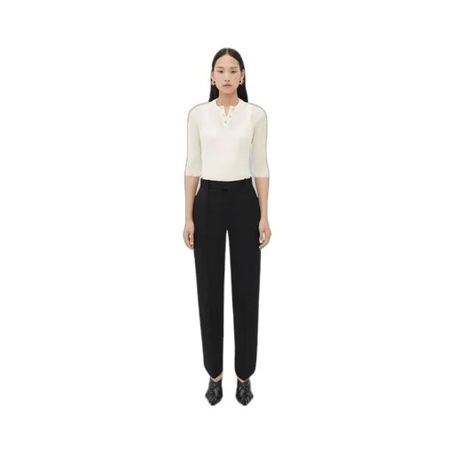 High-Waisted Flared Trousers