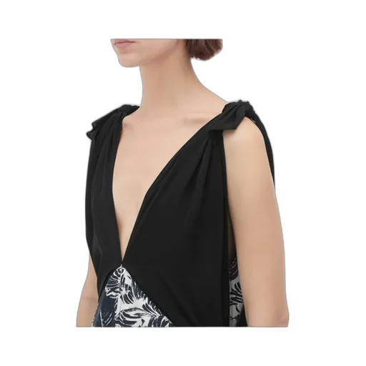 V-Neck Graphic Printed Dress