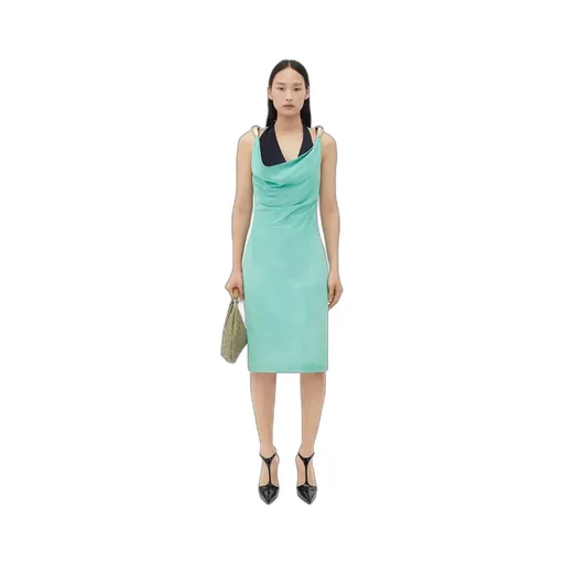 Metal Detailed Sleeveless Midi Dress