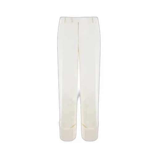 Straight-Leg Turn Up Hem Trousers