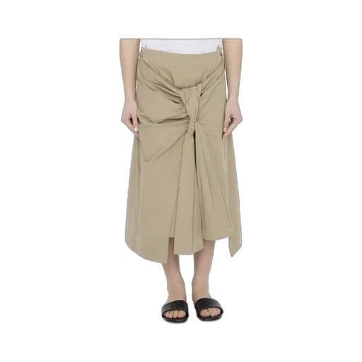Asymmetric Hem Midi Skirt