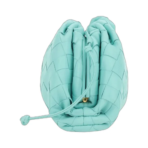 Woven Drawstring Clutch Bag