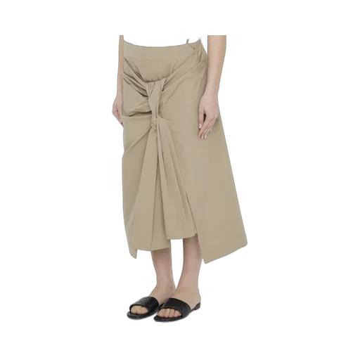 Asymmetric Hem Midi Skirt