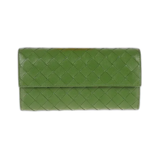 Woven Fold-Over Chained Shoulder Bag