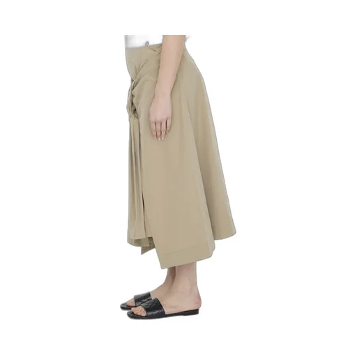 Asymmetric Hem Midi Skirt