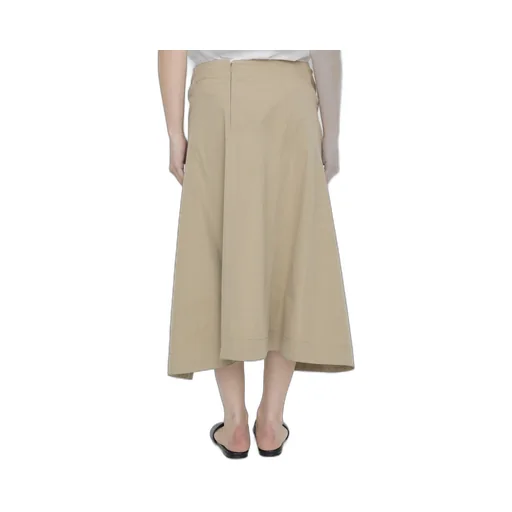 Asymmetric Hem Midi Skirt