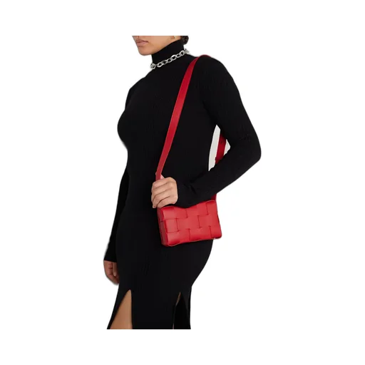 Interwoven Fold-Over Shoulder Bag