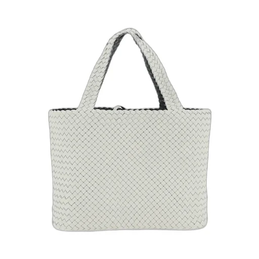Bicolor Intrecciato Leather Tote Bag
