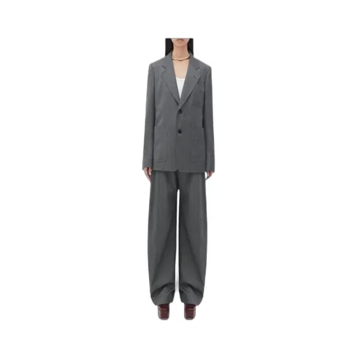 Chevron Single-Breasted Blazer