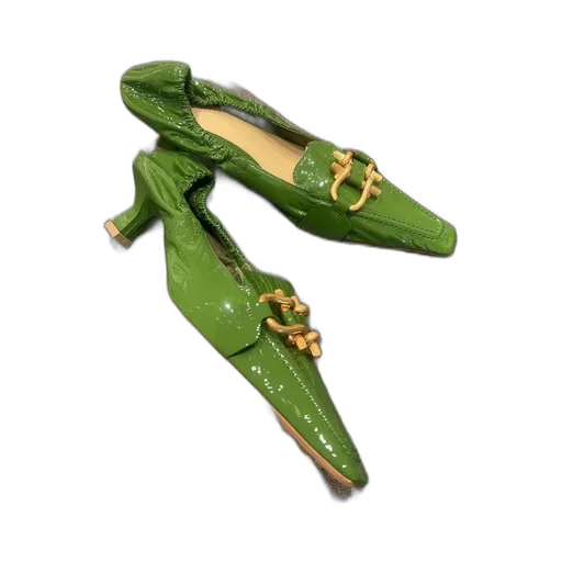 Logo Patent Leather High Heels