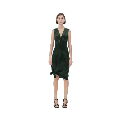 V-Neck Satin Dress