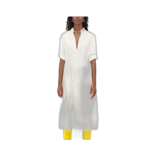 Rolled-Up Sleeved Dress