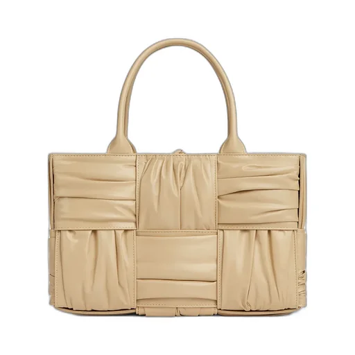 Arco Woven Pleated Tote Bag