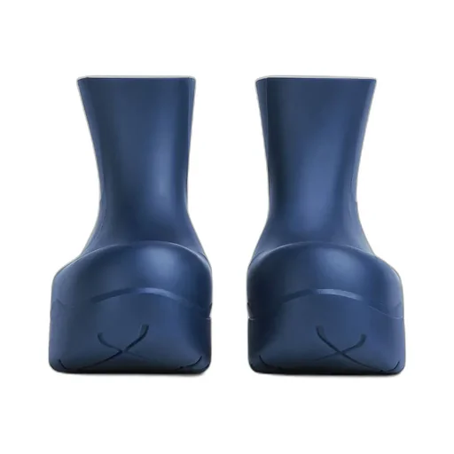 Logo Round Head Short Boots
