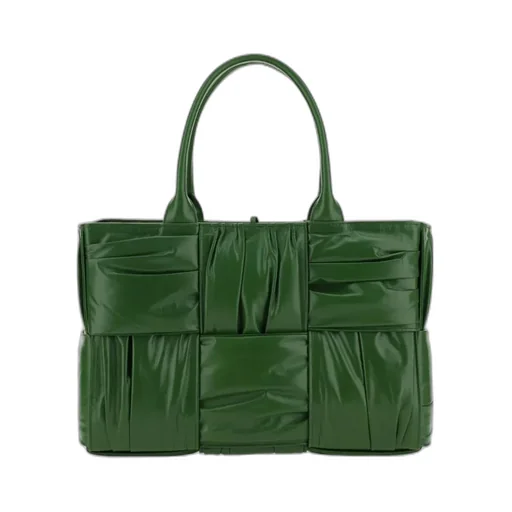 Arco Woven Pleated Tote Bag