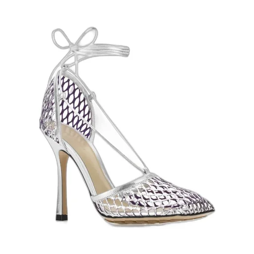 Stretched Lace-Up Sandals