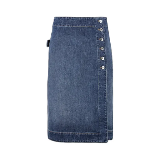 Logo Denim Skirt