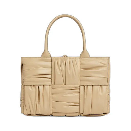 Arco Woven Pleated Tote Bag