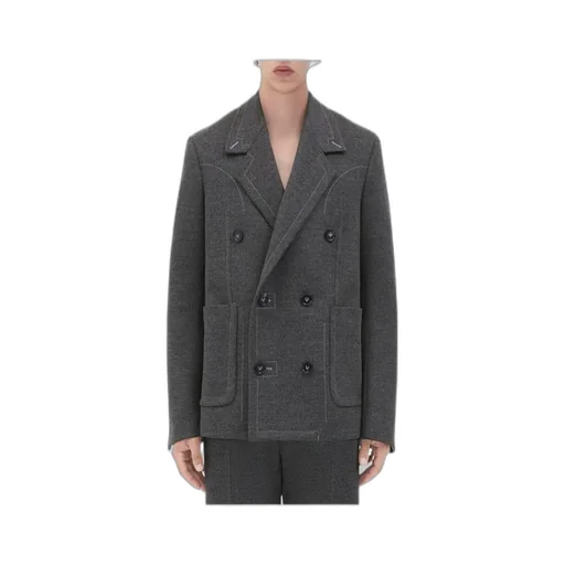 Logo Woolen Flannel Coat