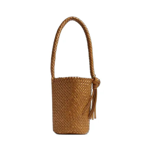 Logo Knitted Bucket Shoulder Bag