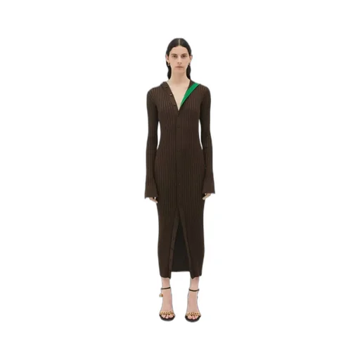 Lightweight Ribbed Hooded Dress