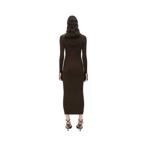 Lightweight Ribbed Hooded Dress