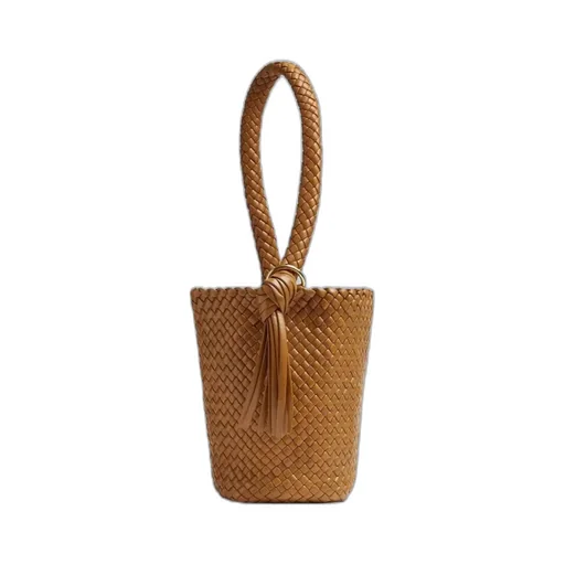 Logo Knitted Bucket Shoulder Bag