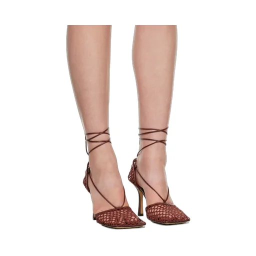Stretch Lace-Up Pumps