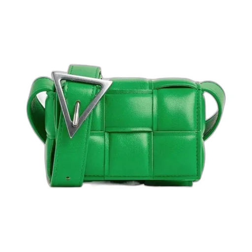 Woven Logo Detailed Padded Crossbody Bag