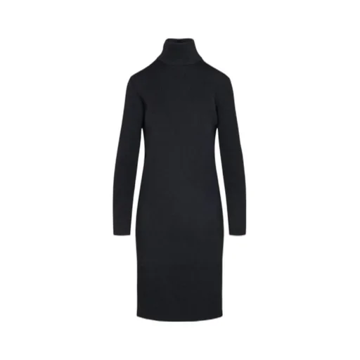 Open Back Turtleneck Knitted Dress