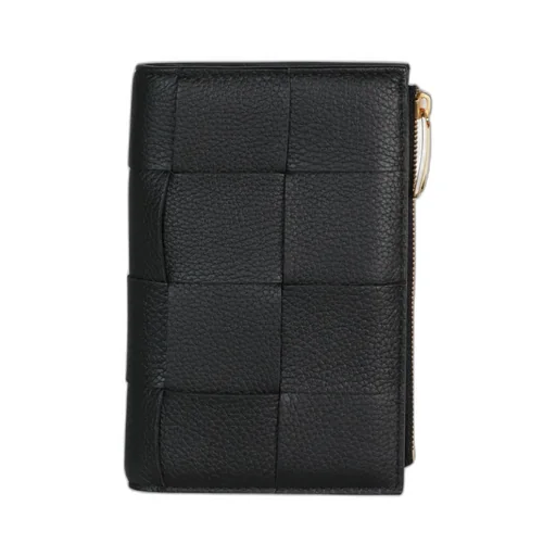 Intrecciato Bi-Fold Leather Wallet
