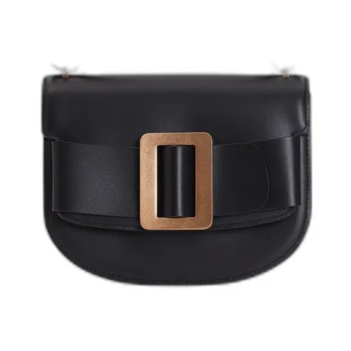 Buckle Saddle Foldover Top Crossbody Bag