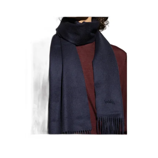 Logo-Embroidered Knitted Scarf