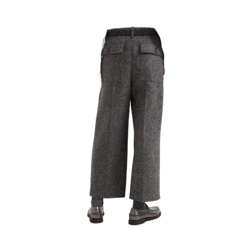 High-Waisted Pleated Trousers