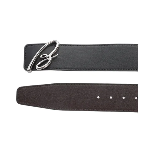 Logo-Plaque Leather Belt