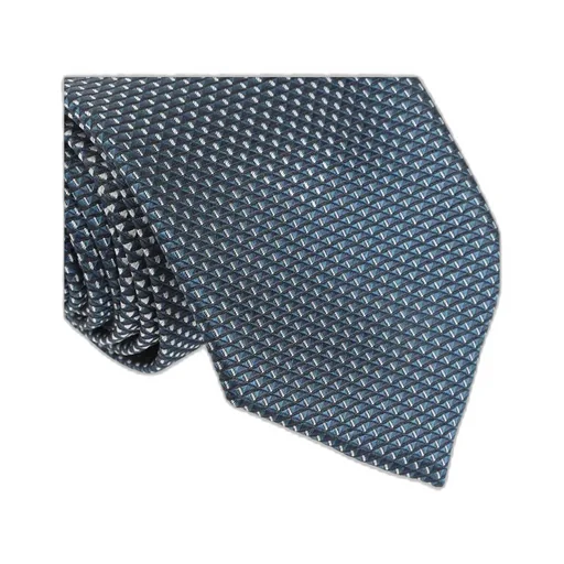 Geometric-Pattern Silk Tie