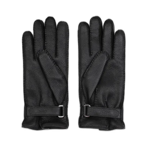 Touch-Strap Leather Gloves