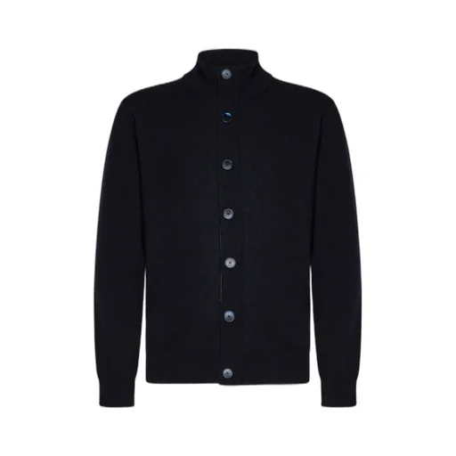 High-Neck Knitted Cardigan
