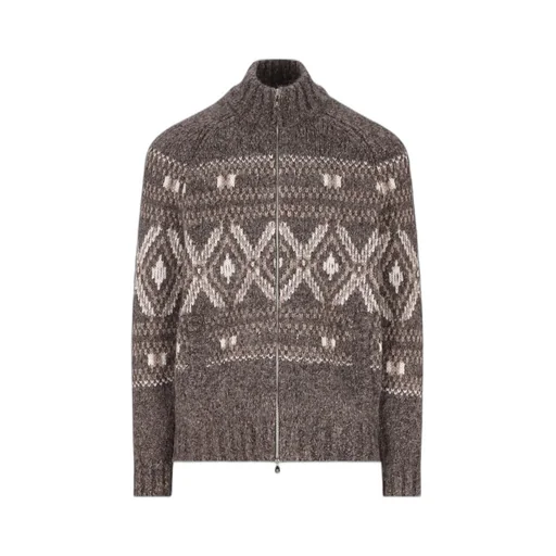 Fair Isle Pattern Cardigan