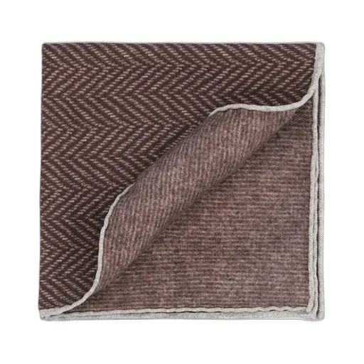 Herringbone-Pattern Pocket Square