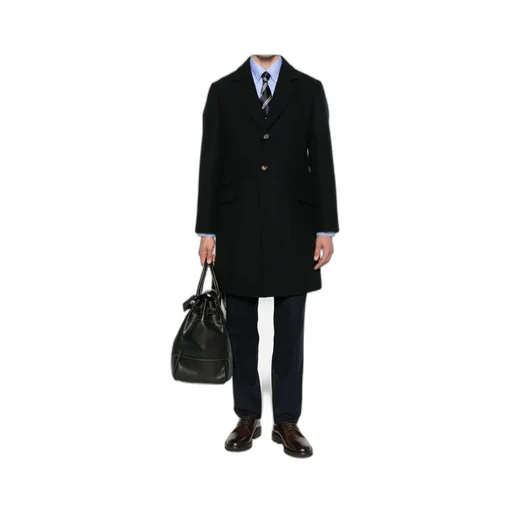 Button-Fastening Patch-Pocket Coat