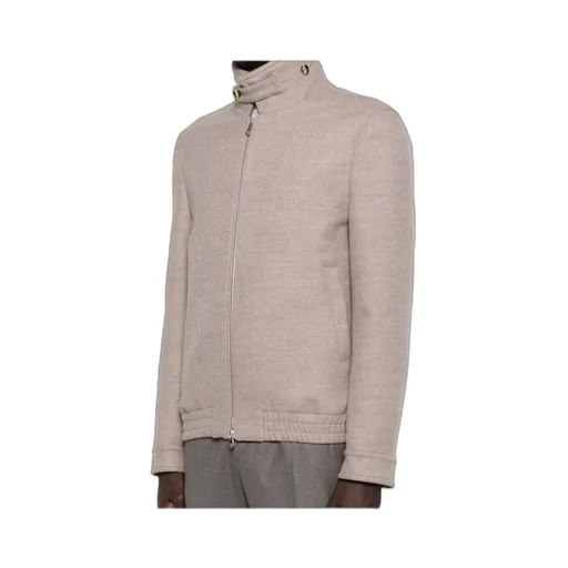 Zip-Fastening High-Neck Jacket