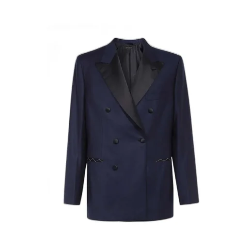 Satin-Lapels Blazer
