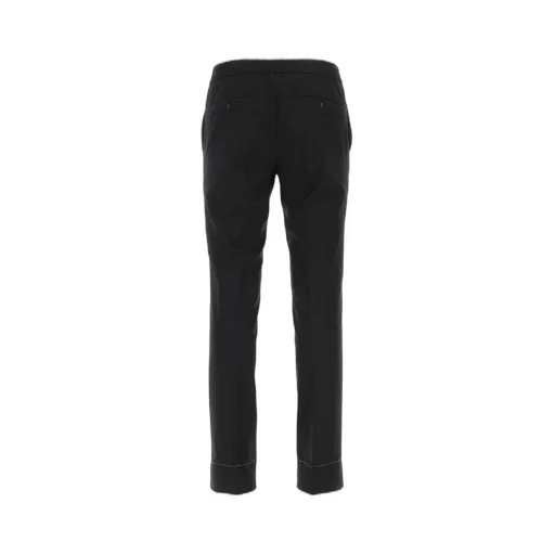 Wool Drawstring-Waist Trousers