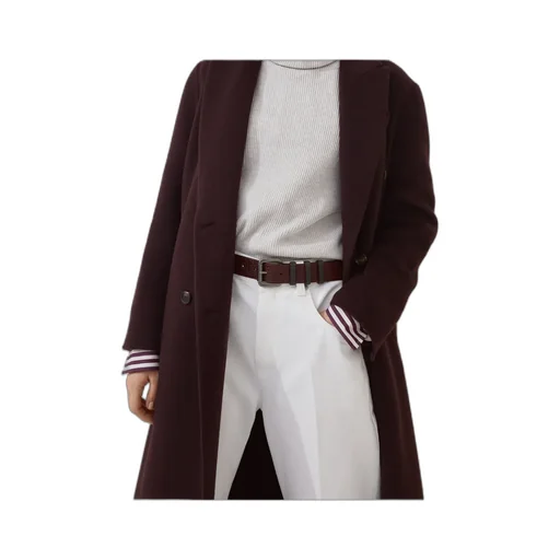 Glossy Hammered Calfskin Belt With Shiny Loops