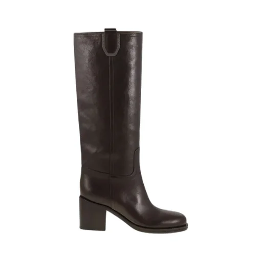 Leather Knee-High Boots