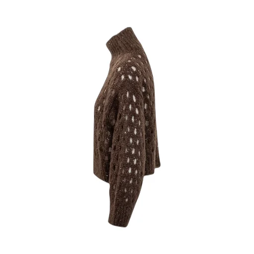 Sequin-Embellished High-Neck Sweater