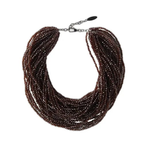 Rows Of Multifaceted Beads Choker